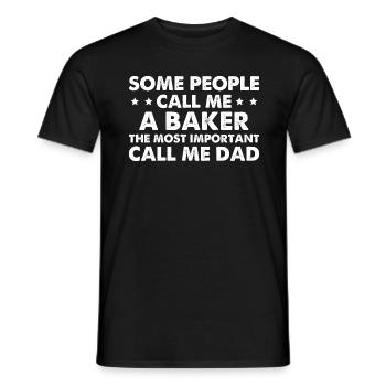 Some People Call Me A Baker - Männer T-Shirt - Schwarz - Vorne - AI Model Male 178 light (178cm)