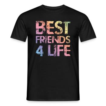 meilleurs amis pour toujours - T-shirt homme - noir - Devant - AI Model Male 178 light (178cm)