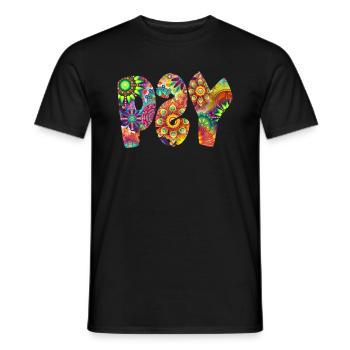 Psy Trance - Männer T-Shirt - Schwarz - Vorne - AI Model Male 178 light (178cm)