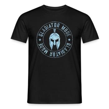 spartan helmet gladiator - Men's T-Shirt - black - Front - AI Model Male 178 light (178cm)