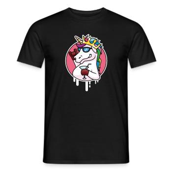 Einhorn party - Männer T-Shirt - Schwarz - Vorne - AI Model Male 178 light (178cm)