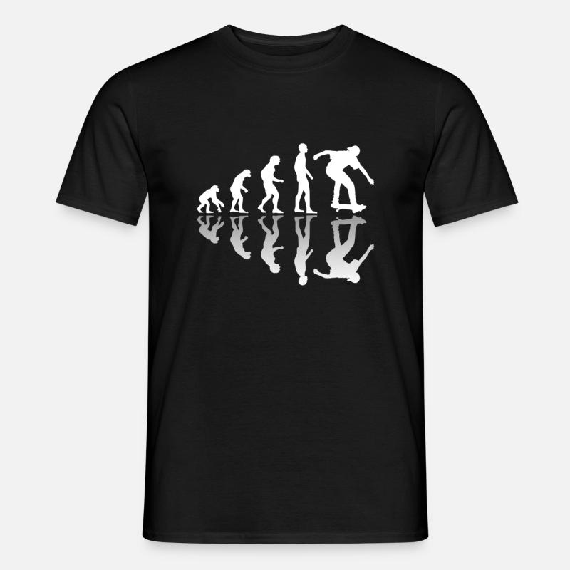 Skateboard Evolution Skater Skating - Men’s T-shirt - black