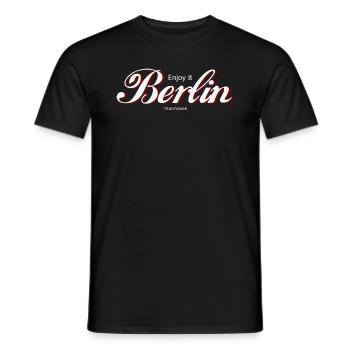 Enjoy Berlin - Männer T-Shirt - Schwarz - Vorne - AI Model Male 178 light (178cm)