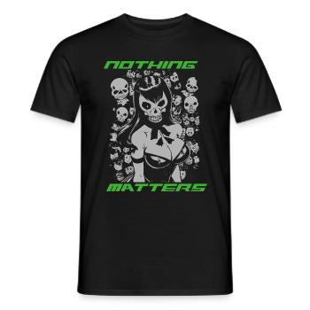 Skull Girl - Men's T-Shirt - black - Front - AI Model Male 178 light (178cm)
