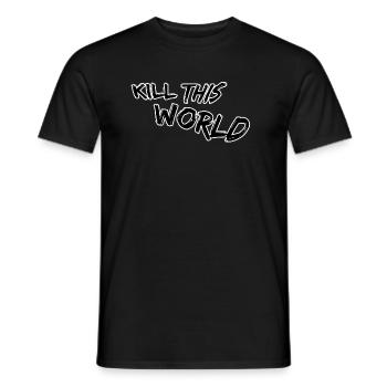 Kill this world - Männer T-Shirt - Schwarz - Vorne - AI Model Male 178 light (178cm)