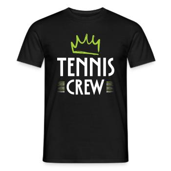 Équipe de tennis - T-shirt homme - noir - Devant - AI Model Male 178 light (178cm)