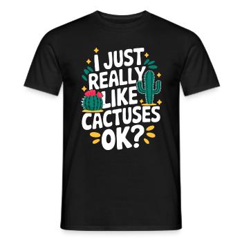 Cactus Cacti Desert Plant - Men's T-Shirt - black - Front - AI Model Male 178 light (178cm)