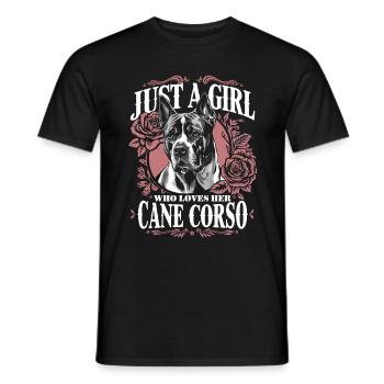 Cane Corso Hund - Männer T-Shirt - Schwarz - Vorne - AI Model Male 178 light (178cm)