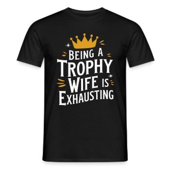 Woman Wife Partner Family Married - Men's T-Shirt - black - Front - AI Model Male 178 light (178cm)
