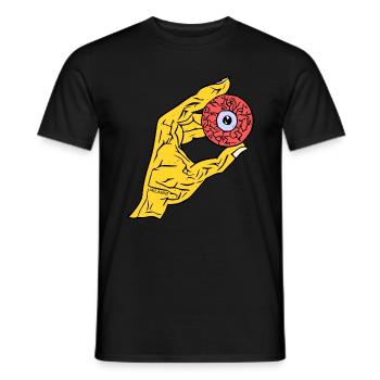 Coole Hand Auge Design by Milaino - Männer T-Shirt - Schwarz - Vorne - AI Model Male 178 light (178cm)