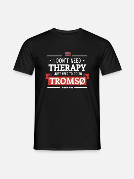 TROMSØ THERAPIE NORWEGEN SKANDINAVIEN GESCHE - Männer T-Shirt - Schwarz