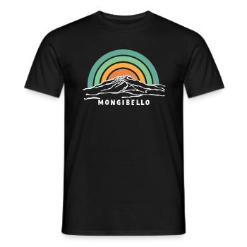 Etna Mongibello Etna Mountain Sicily Volcano Souvenir - Men's T-Shirt - black - Front - AI Model Male 178 light (178cm)