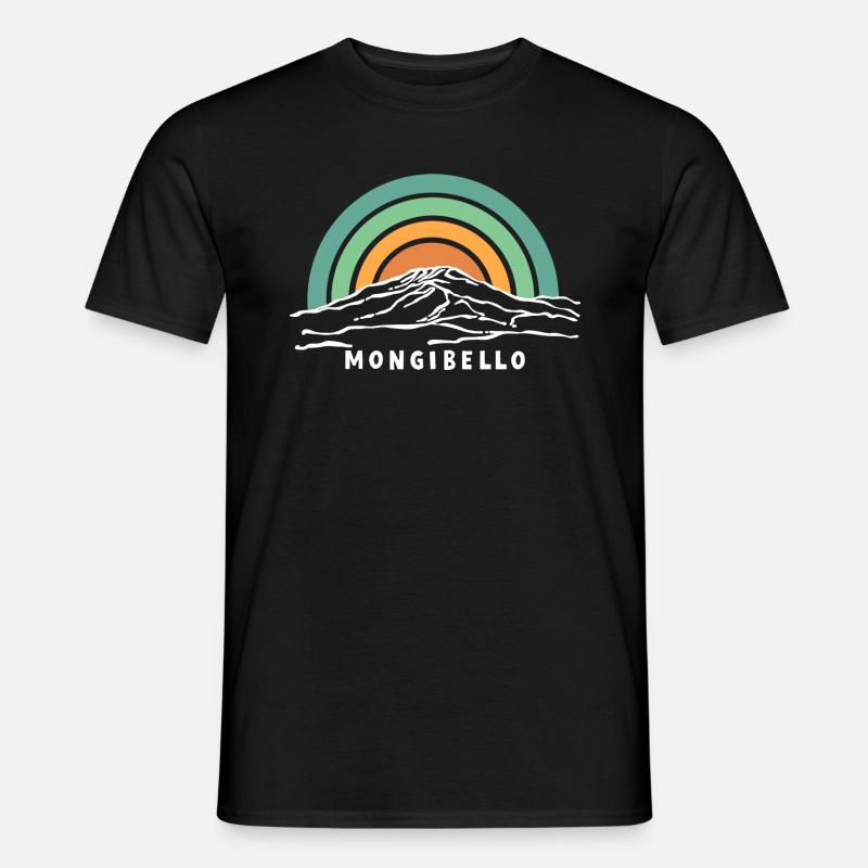 Etna Mongibello Ätna Berg Sizilien Vulkan Souvenir - Männer T-Shirt - Schwarz