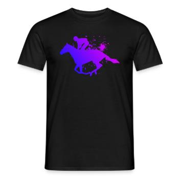 Women's Equestrian Sport Dressour Hunting Horse Riding - Men's T-Shirt - black - Front - AI Model Male 178 light (178cm)