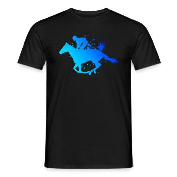 Equestrian sport horse riding dressage show jumping - Men's T-Shirt - black - Front - AI Model Male 178 light (178cm)