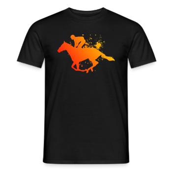 Horse Riding Racing Show Jumping Riders - Men's T-Shirt - black - Front - AI Model Male 178 light (178cm)