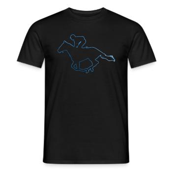 Sport équestre Cavaliers Cavaliers Hommes Équitation - T-shirt homme - noir - Devant - AI Model Male 178 light (178cm)