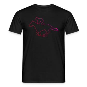 Horse Riding Reiten Dressour Reiter Herren - Männer T-Shirt - Schwarz - Vorne - AI Model Male 178 light (178cm)