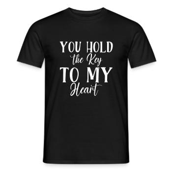 You Hold The Key To My Heart - Men's T-Shirt - black - Front - AI Model Male 178 light (178cm)