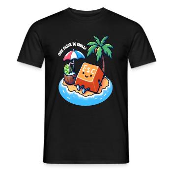 Press ESC for Paradise - Men's T-Shirt - black - Front - AI Model Male 178 light (178cm)