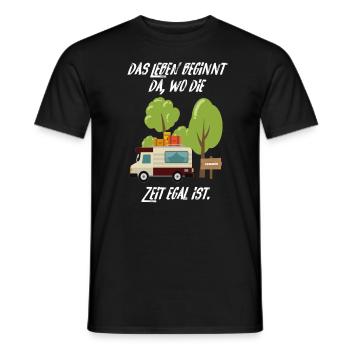 Camper T-Shirt - Männer T-Shirt - Schwarz - Vorne - AI Model Male 178 light (178cm)