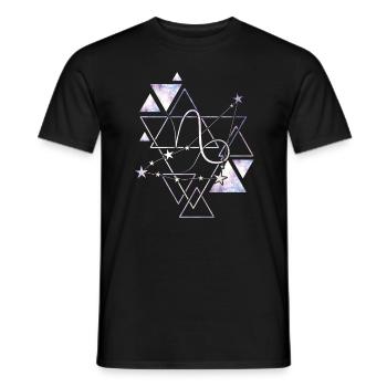 Zodiac Capricorn Triangles Hipster - T-shirt homme - noir - Devant - AI Model Male 178 light (178cm)