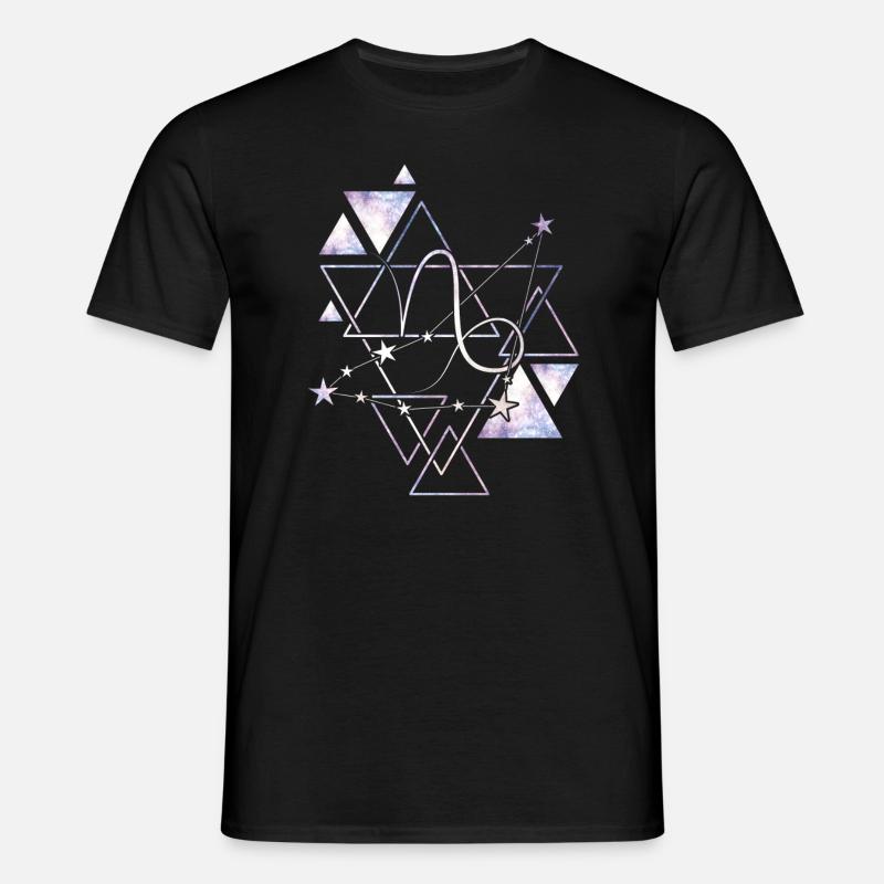Zodiac Capricorn Hipster Triangles - Men's T-Shirt - black