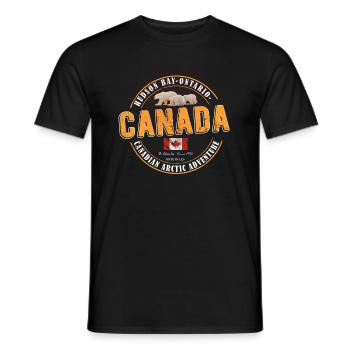 Canada Canada Drapeau ours polaires cadeau - T-shirt homme - noir - Devant - AI Model Male 178 light (178cm)