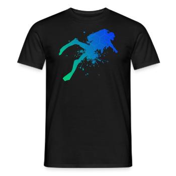 Plongeur Femmes Plongeur Plongeur Hommes Plongée - T-shirt homme - noir - Devant - AI Model Male 178 light (178cm)