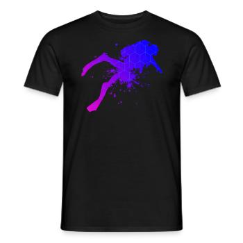 Divers Diving Scuba Diving Free Dive Diving - Men's T-Shirt - black - Front - AI Model Male 178 light (178cm)