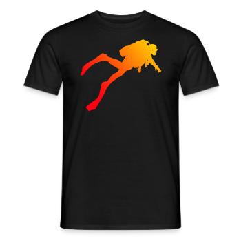 Free Dive Diving Diving Men Divers - Men's T-Shirt - black - Front - AI Model Male 178 light (178cm)