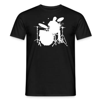 Herren Damen Drummer Schlagzeuger Schlagzeug - Männer T-Shirt - Schwarz - Vorne - AI Model Male 178 light (178cm)