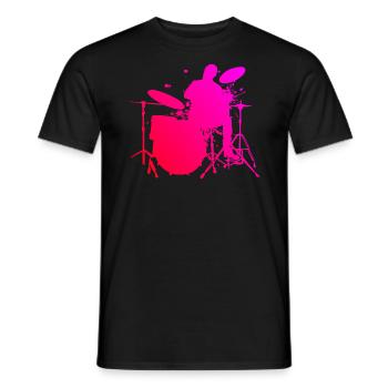 Percussionniste Hommes Batteur Femmes - T-shirt homme - noir - Devant - AI Model Male 178 light (178cm)
