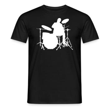 Percussionist Ladies Men Drummer Drummer - Men's T-Shirt - black - Front - AI Model Male 178 light (178cm)