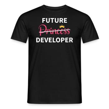 Feminist Girl - Future Developer I - Men's T-Shirt - black - Front - AI Model Male 178 light (178cm)