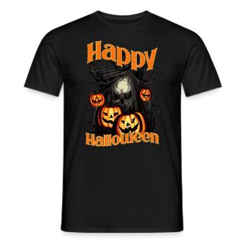 Happy Halloween - Männer T-Shirt - Schwarz - Vorne - AI Model Male 178 light (178cm)