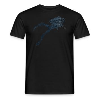 Plongeur plongeur plongeur libre hommes de plongée - T-shirt homme - noir - Devant - AI Model Male 178 light (178cm)