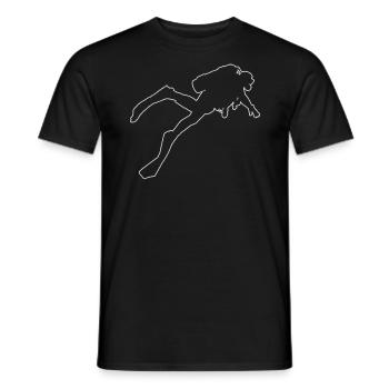Plongée sous-marine Plongeur Hommes Plongeur - T-shirt homme - noir - Devant - AI Model Male 178 light (178cm)