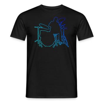 Drumming Drum Kit Drums Drummer - Men's T-Shirt - black - Front - AI Model Male 178 light (178cm)