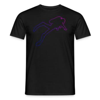 Diving Scuba Diver Women Diving Scuba Diving - Men's T-Shirt - black - Front - AI Model Male 178 light (178cm)