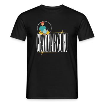 Grammar Guru Teacher Gift School - Men's T-Shirt - black - Front - AI Model Male 178 light (178cm)