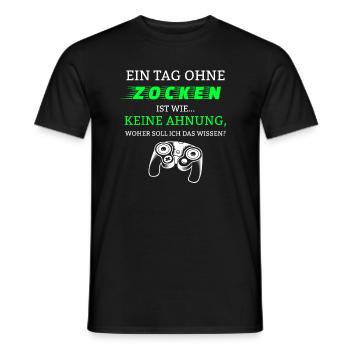 Herzschlag Controller Gaming Gamer Geschenk Spruch - Männer T-Shirt - Schwarz - Vorne - AI Model Male 178 light (178cm)