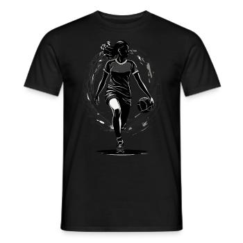 Handballerin Streetwear Ikonischer Style - Männer T-Shirt - Schwarz - Vorne - AI Model Male 178 light (178cm)
