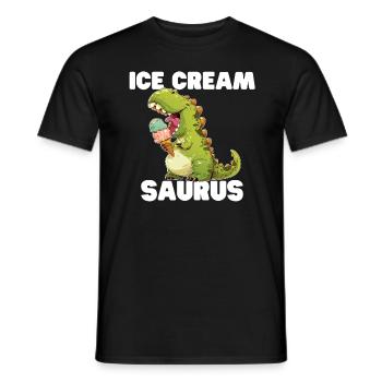 Ice Cream Saurus - Men's T-Shirt - black - Front - AI Model Male 178 light (178cm)
