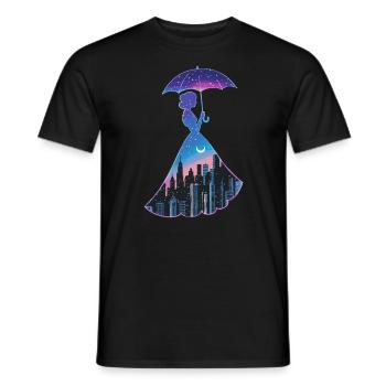 City Girl - Stadt Mädchen - Men's T-Shirt - black - Front - AI Model Male 178 light (178cm)