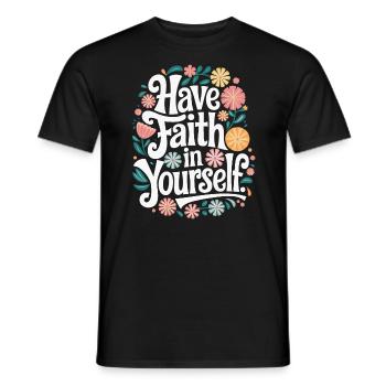 Ayez confiance en vous - T-shirt homme - noir - Devant - AI Model Male 178 light (178cm)
