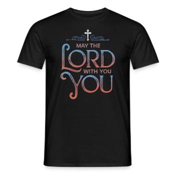 Que le Seigneur soit avec vous - T-shirt homme - noir - Devant - AI Model Male 178 light (178cm)
