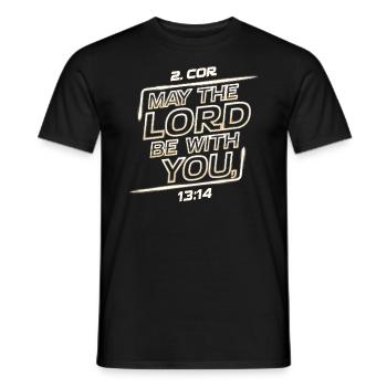 Que le Seigneur soit avec vous - T-shirt homme - noir - Devant - AI Model Male 178 light (178cm)