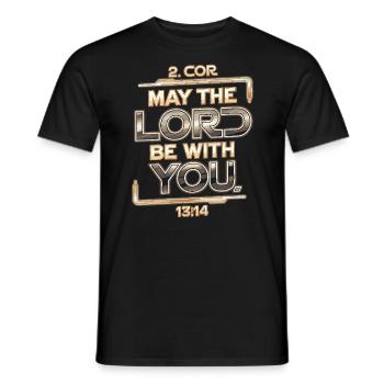 Que le Seigneur soit avec vous - T-shirt homme - noir - Devant - AI Model Male 178 light (178cm)
