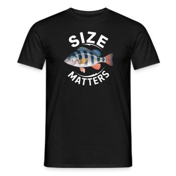 Size Matters - Männer T-Shirt - Schwarz - Vorne - AI Model Male 178 light (178cm)